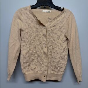 Strawberry Fields Hand Beaded Knit Top Size M